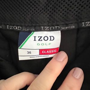 Izod Men's black golf shorts